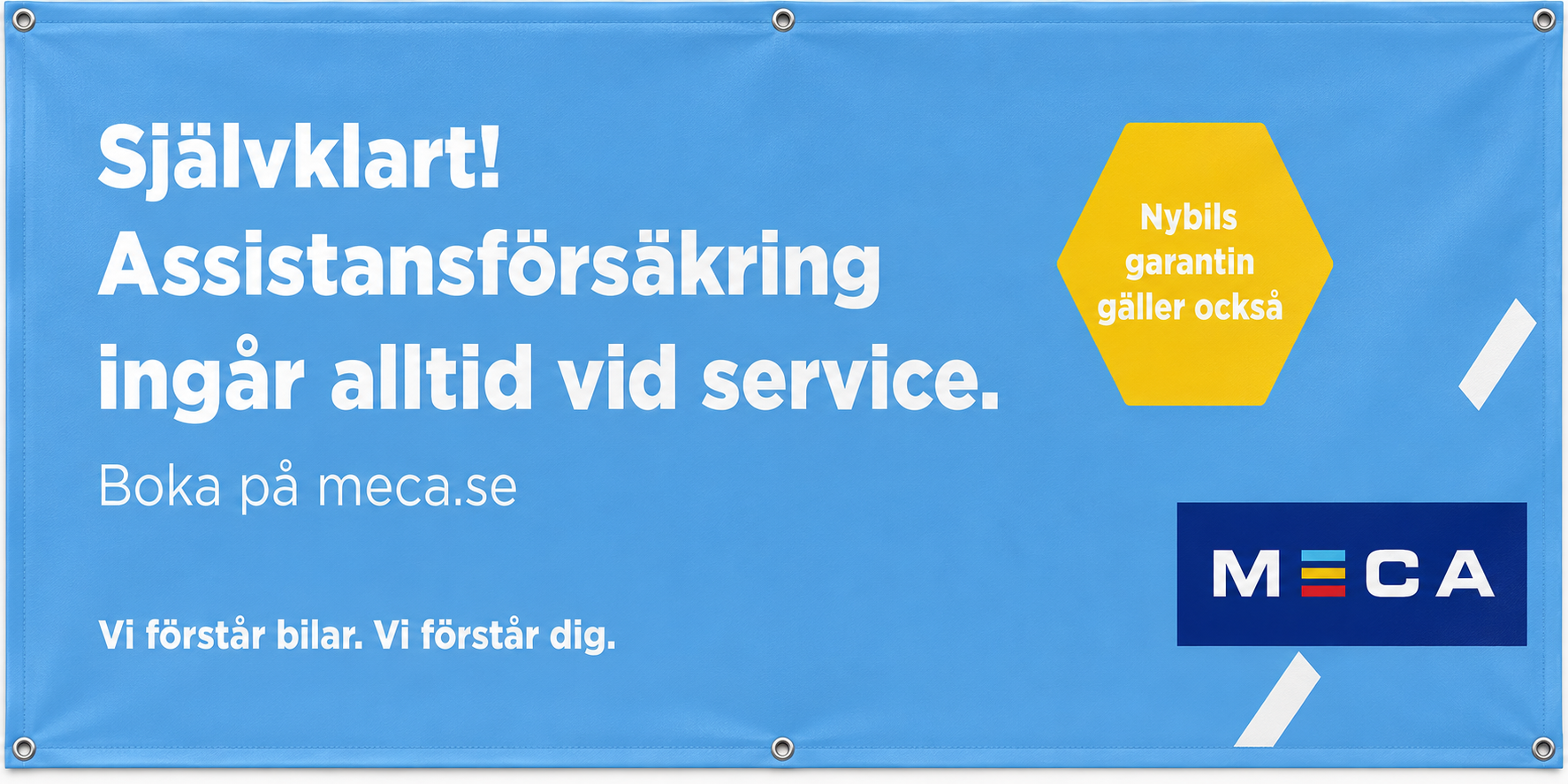 MECA Assistansförsäkring ingår alltid vid service